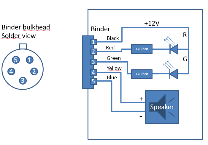 Speaker (and LED) connection scheme